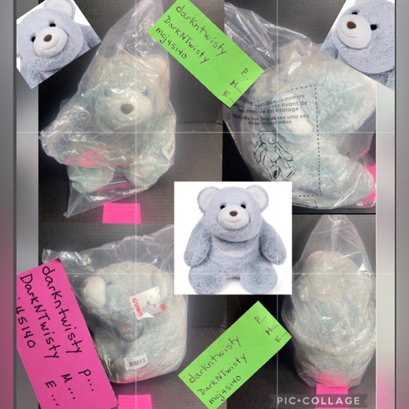 BNWT GUND SNUFFLES TWO TONE BLUE/WHITE APPROX 13” 2 OF 3 STILL SEALED IN PLASTIC - Picture 10 of 13